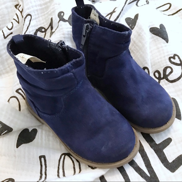 Old Navy Other - Navy Blue Slouch Faux Suede Toddler Boots